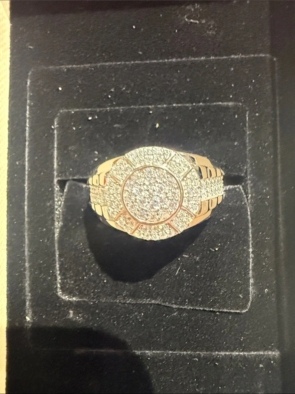 9.25 Sterling Silver Pave Size 9 Ring